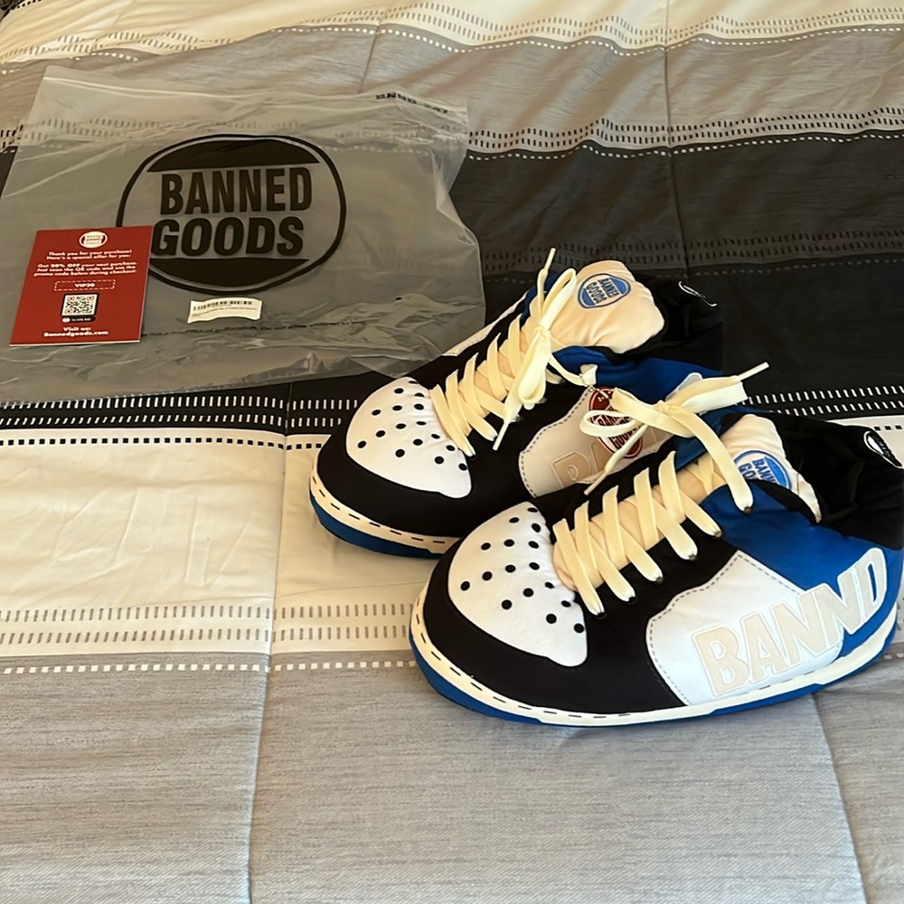 BRAND NEW Banned Sneaker Slippers. Size 4-13 (One size).